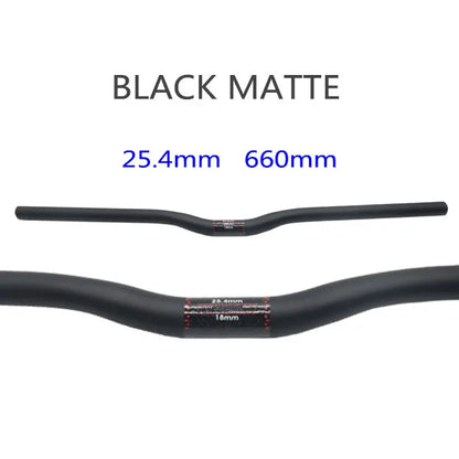 25.4 Full Carbon Handlebar Folding Bike Horizontal Handle Bar 400-700MM One-Shaped Ultralight Bicycle Straight Handlebar