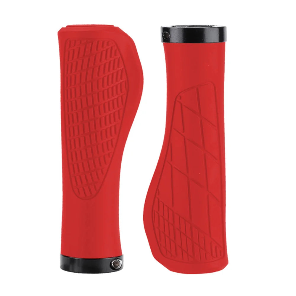 1Pair MTB Bicycle Grips Shockproof Bike Handlebar Cover Anti-Slip Lockable Grips Ergonomic Cycling Rubber Ball Handle Grips