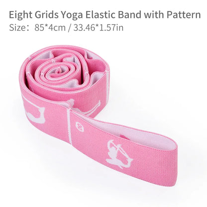 Multi-Functional Slimming Resistance Bands Yoga Strap Elastic Band 8/10/12 Grids for Latin Training, Dance, Pilates, Gymnastics
