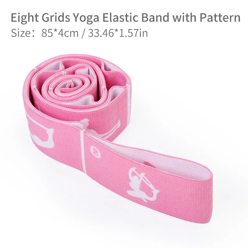Multi-Functional Slimming Resistance Bands Yoga Strap Elastic Band 8/10/12 Grids for Latin Training, Dance, Pilates, Gymnastics