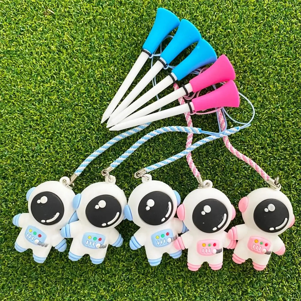 Golf Ball Holder 8.3mm Golf Ball Tees Cartoon Astronaut Golf Rubber Tees Easy To Find Durable Practice Dropshipping