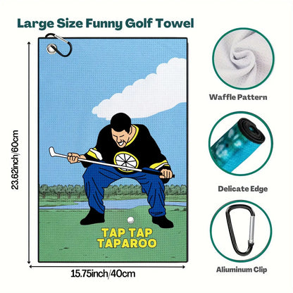 Funny Microfiber Premium Golf Towel,Printed Golf Towels for Golf Bags for Men&Women, Great Golf Accessories for Men Golfers