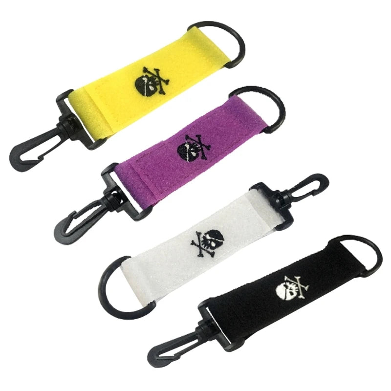 Double Sided Golf Balls Hands Cleaning Clubs Golf Towel Clip with Carabiner Hook 448D