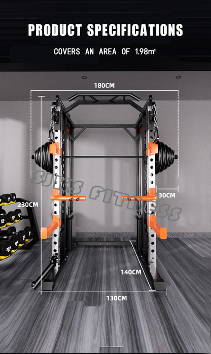 Household & Gym Combination Multifunctional Flying Bird Gantry, Comprehensive Trainer Fitness Equipment, Squat Stand