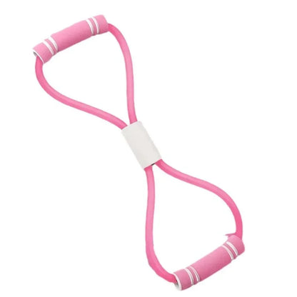 1Pcs 8-shaped Fitness Resistance Band For Women Home Fitness Accessories Rubber Pull Rope Yoga Training Exercise Stretching Belt