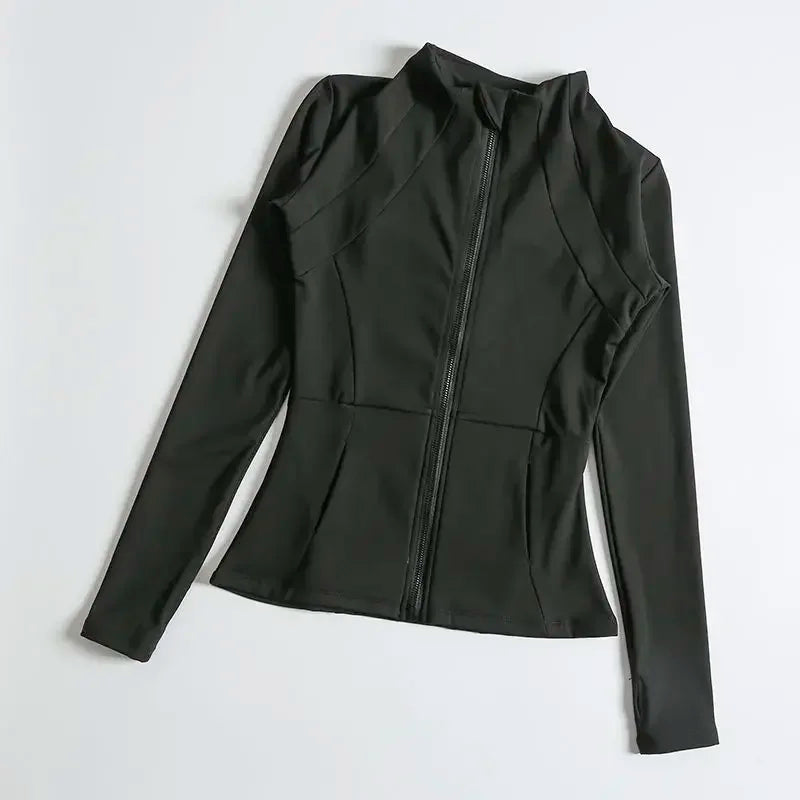 Yoga Clothes Windbreaker Sportswear Woman Running Long Sleeve Sweatshirt Sports Jackets Top Women Workout Tops Activewear