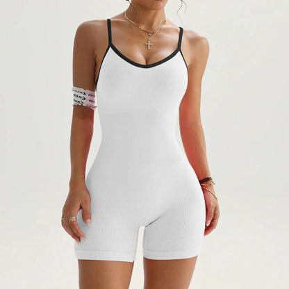 Sexy Backless Jumpsuit Women Yoga Set bodysuit For Fitness Gym Clothing Sportswear Overalls Dance Dress Workout Sports Clothes