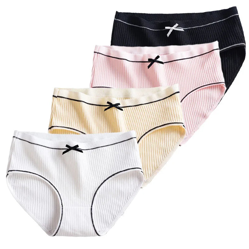 1/4 Sets Wireless Girl's Sports Bra Underwear Sets Cotton Breathable Sweat-Wicking Kids Brassiere and Girls Panties Lingerie Set
