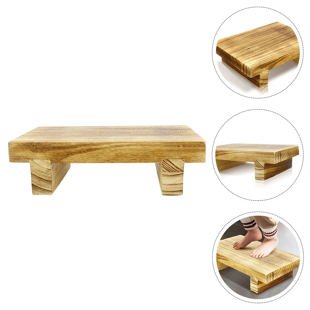 Wooden Stepping Stools Footstool Bedroom Bedside Small Kids Home Office Bathroom Stable Lightweight Feet Rest Stool Step Bench