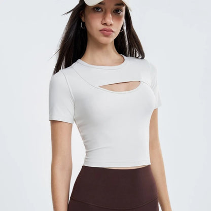 Fitness Clothing Short Sleeve Women Tight Sexy Athletic Tops Quick Drying t-shirt Yoga Clothing