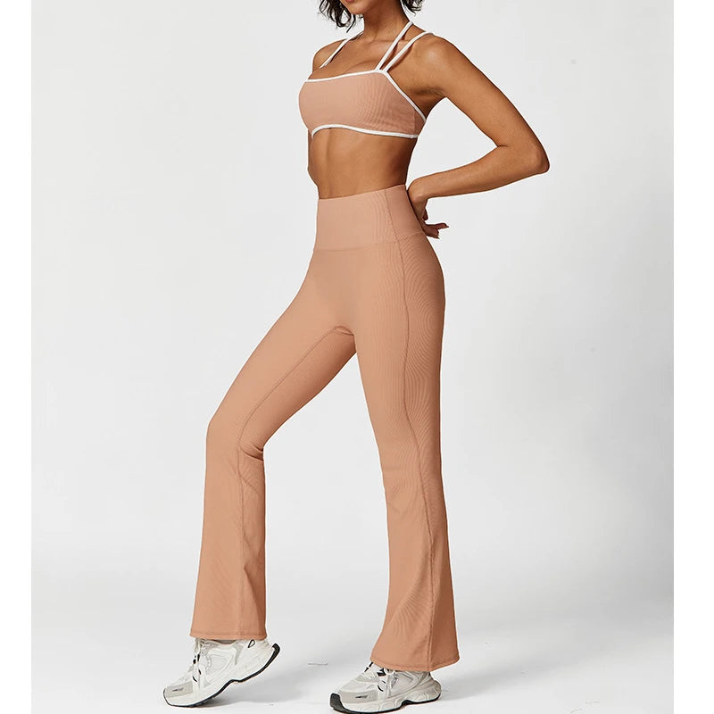 Yoga Set 2 Piece Workout Outfit for Women Sport Bra Shorts Leggings Summer Gym Fitness Clothes Black Brown Gray 2025 Tracksuit