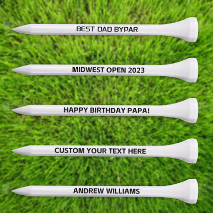 Personalized Custom Golf Tees - Choose Font and Color - Gift Set - Sets of 50,100 or 200 Tees ﻿
