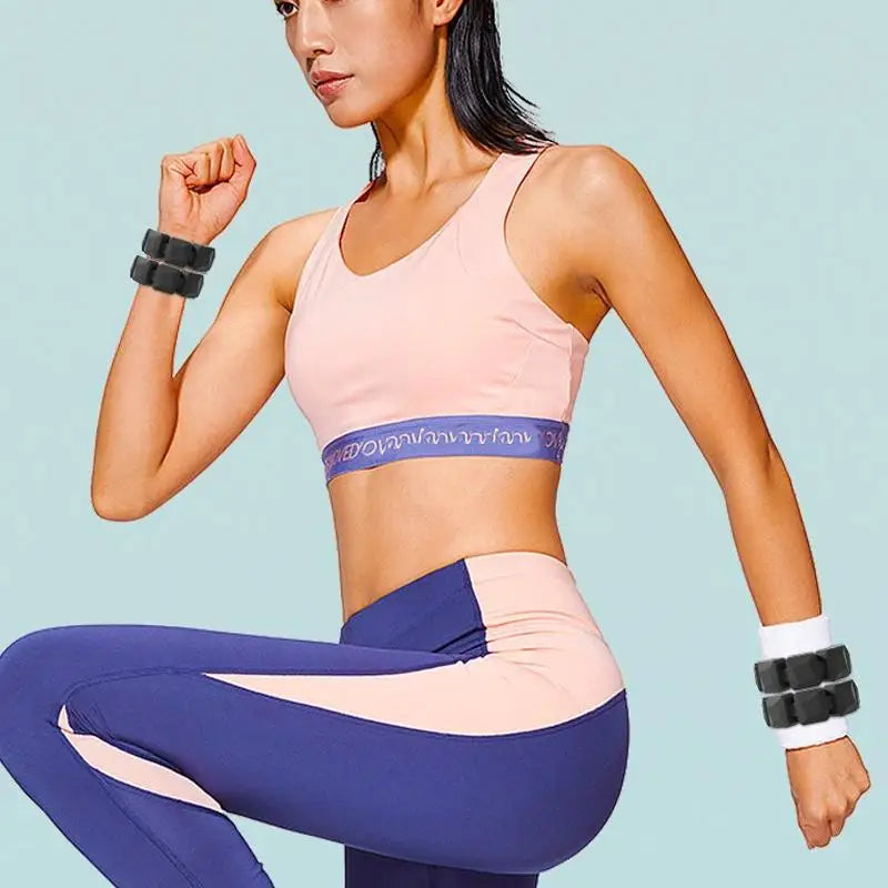 1Pair Yoga Fitness Exercise Wrist Weights Adjustable Ankle Wrist Protector Straps Gym Jogging Sports Weighted Wristband