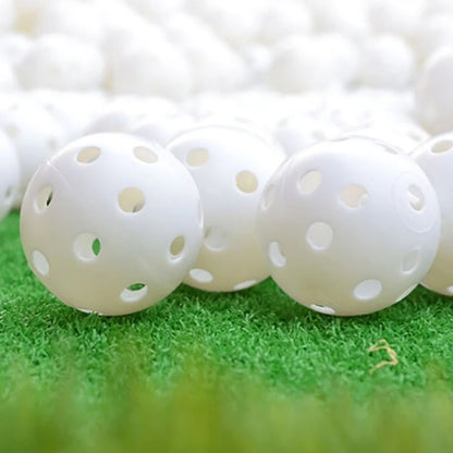 12Pcs Practice Golf Balls Hollow Plastic Golf Training Balls Colored Airflow Golf Balls Swing Practice Driving Range PE Toy Ball