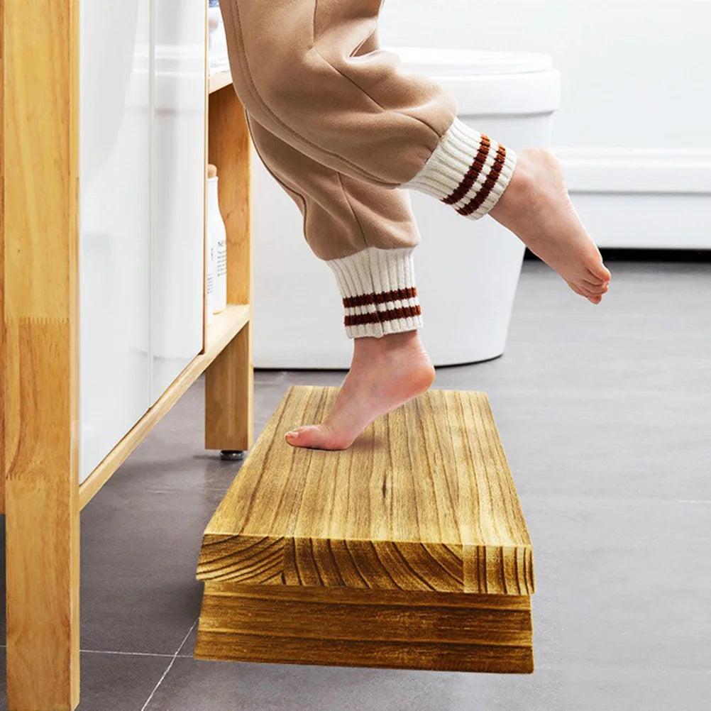 Wooden Stepping Stools Footstool Bedroom Bedside Small Kids Home Office Bathroom Stable Lightweight Feet Rest Stool Step Bench