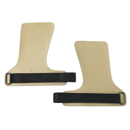 A Pair of Carbon No Finger Hole Hand Grips for Crossfit Pull Ups Cross Training Kettlebell Gymnastics Workout Palm Protector