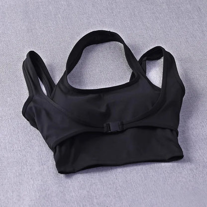 Women's High-Intensity Sports Bra - Running Yoga Top, Push-Up Support, Cross-Back Design, Built-In Layer, Outdoor-Ready