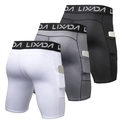 Lixada 3-Pack Men’s Sports Shorts – Active Workout Underwear with Pocket