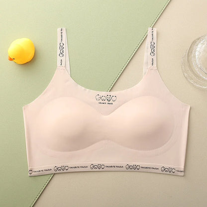Girls Training Bras Ice Silk Seamless Development Period Underwear for Kids Students Junior High School Teen 8-16Years Sport Bra