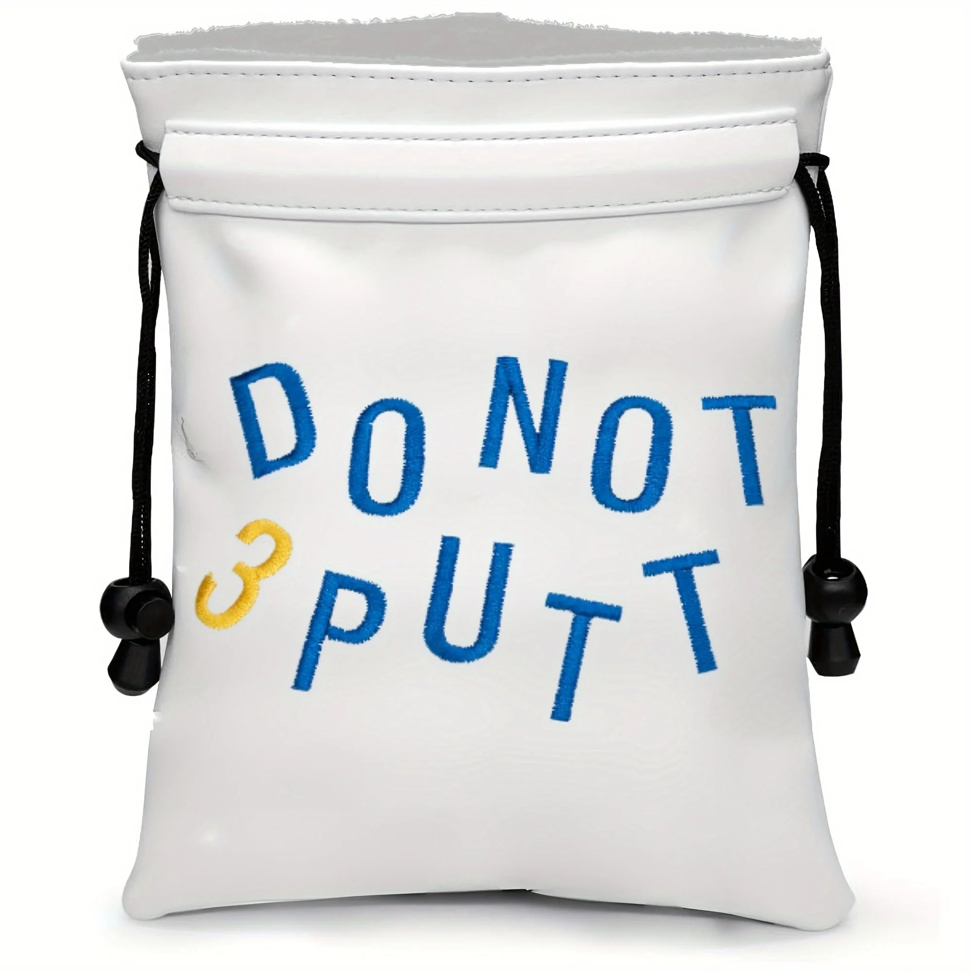 Golf Valuables Bag Made of, Featuring a Drawstring Closure. This Portable Pouch Is Perfect for Golf Balls. Ideal for Golfers, It