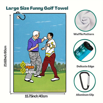 Funny Microfiber Premium Golf Towel,Printed Golf Towels for Golf Bags for Men&Women, Great Golf Accessories for Men Golfers