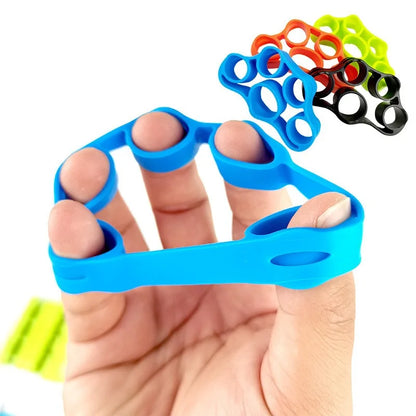 Silicone Finger Gripper Gym Hand Grip Resistance Band Wrist Stretcher Elastic  Strength Trainer Exercise Five Finger Expander