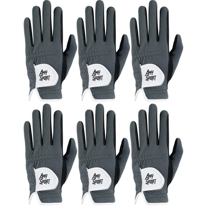 Golf Gloves Men Left Right Hand Rain Grip Hot Wet Weather Value 3/6 Pack, Men‘s Golf Glove All Weather Grip in S M M/L L XL