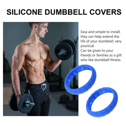 2 PCS Dumbbell Set Dumbbells Cover Silicone for Simple Fall-resistant Protective Silica Gel Wear-resistant