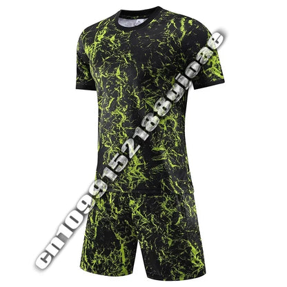 Camouflage Soccer Jersey Suit for Men High Quality Professional Man Team Club Match Training Football Uniform Clothing MOTO