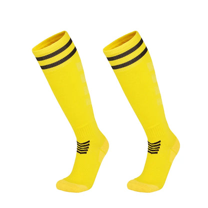 Towel Bottom Soccer Socks Breathable Knee High Training Long Stocking Adults Youths Kids Practical Competition Football Socks