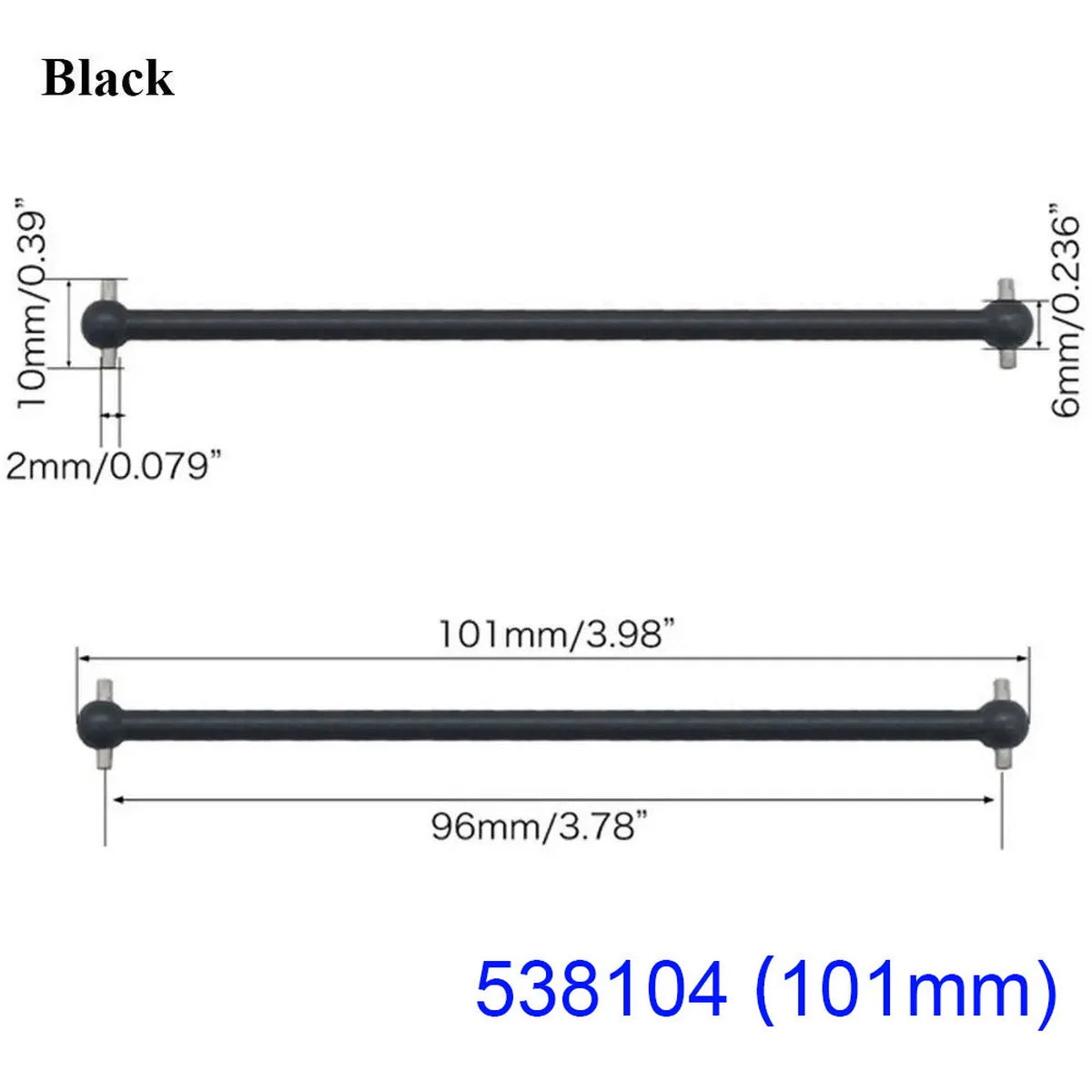 HSP Unlimited 2Pcs RC Car Steel Metal Drive Shaft Dogbone Length 61mm 63mm 70mm 77mm 84mm 87mm 89.5mm 100mm