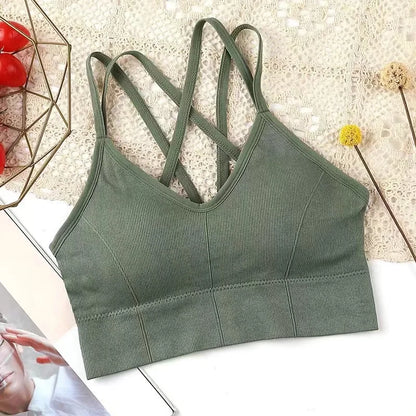 Breathable Sports Bra Anti-sweat Fitness Top Seamless Yoga Bra Shockproof Crop Top Women Push up Sport Bra Gym Workout Top