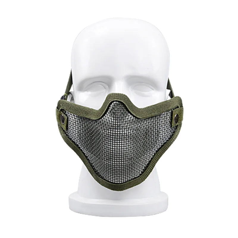 Outdoor hunting combat metal mesh camouflage protection tactical airsoft army mask 3 colours sports safety 1PC