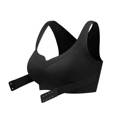 Front - Closure Push - Up Sports Bra for Women: Anti - Sagging, Posture - Correcting, and Seamless for A Sleek Look