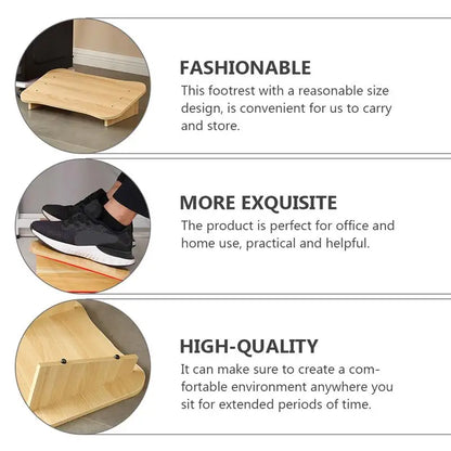 Foot Rest Stool Desk Footrest Airplane Ergonomic Wooden Bench Support Stepping Adjustable Posture Nursing Step Leg Pad