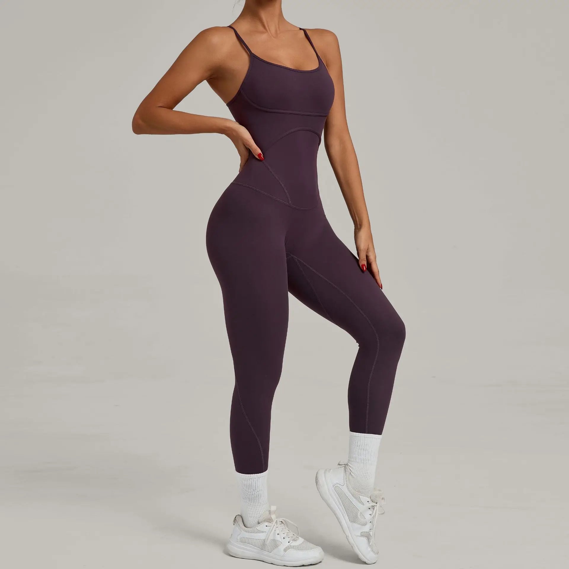 Yoga Jumpsuits Sports Fitness Peach Hip Slim Cross-adjustable Shoulder Straps One-piece Workout Clothing Gym Bodysuit for Women