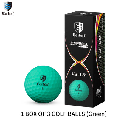 Colored Matte Pro Golf Balls - 12/3 Pcs, High Perf, 3-Layer Struct, 332 Dimple Surf, Soft & Durable Touch, Long Flight Dist.