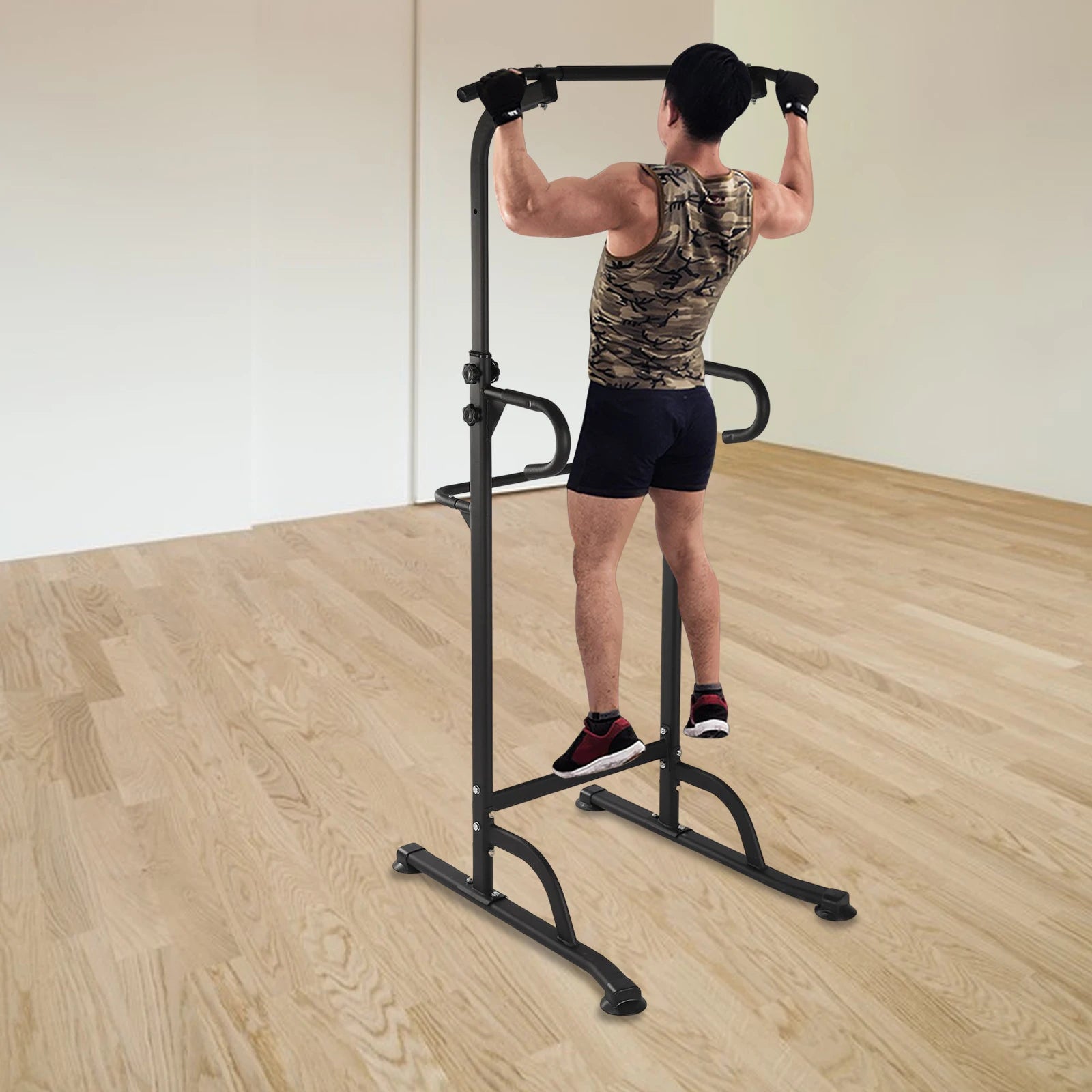 Power Tower Pull Up Bar Station Workout Dip Station for Home Gym Strength Training Fitness Equipment Height Adjustable Fitness