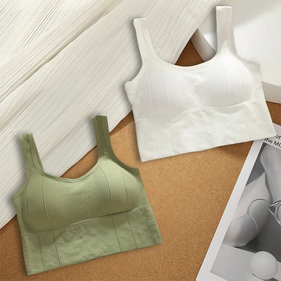 1/2/4Pcs Sports Bra Anti-Sweat Fitness Top Women Seamless Yoga Bra Shockproof Crop Top Push Up Sport Bra Gym Workout Top