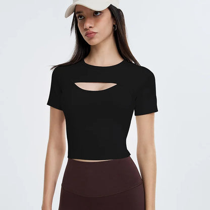 Fitness Clothing Short Sleeve Women Tight Sexy Athletic Tops Quick Drying t-shirt Yoga Clothing