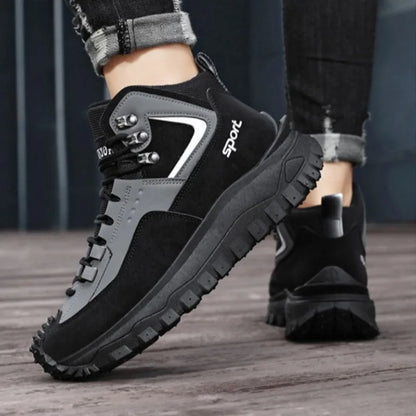 Men's Safety Shoes Waterproof Work Safety Sneakers High Top Boots Anti Puncture Work Shoes for Men Non-slip Platform Casual Shoe