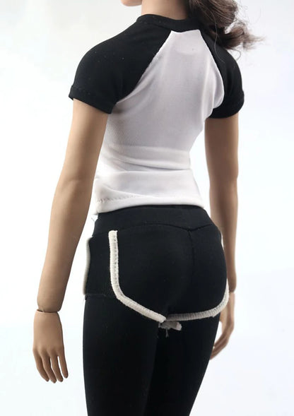 FA007 1/6 Female Figure Accessory Yoga Clothing Fitness Wear Hoodie Sweatshirt Sweatpants Suit Clothes Set for 12'' Body Collect