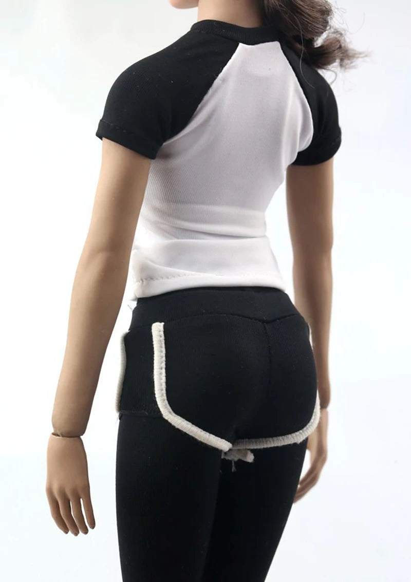 FA007 1/6 Female Figure Accessory Yoga Clothing Fitness Wear Hoodie Sweatshirt Sweatpants Suit Clothes Set for 12'' Body Collect