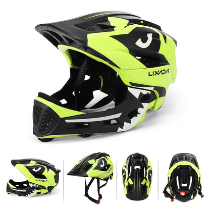 Kids Detachable Full Face Bike Helmet Ultralight Cycling Sports Safety Helmet for Skateboard Scooter Roller Skating