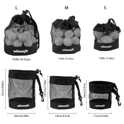 1pc  Black Golf Ball Pouch Bag, with High Quality Mesh Nylon and Hanging Plastic Clip,Convenient To Hang On Golf Bag
