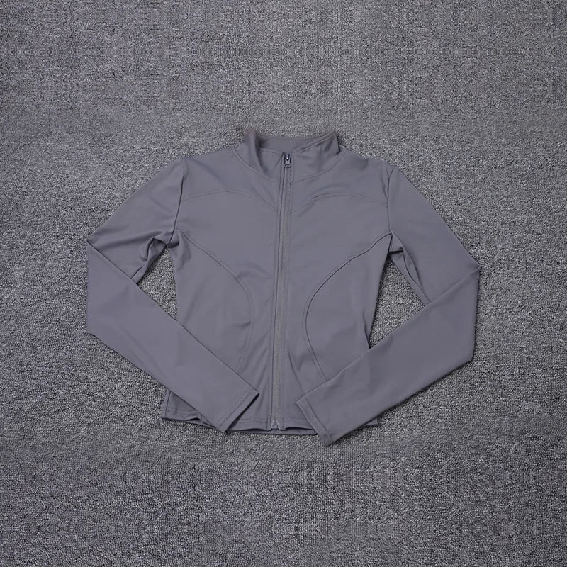 Sport Jacket Yoga Tops Women's Costume Long Sleeve Gmy Shirt Workout Coat Gym Training Woman Clothing Sportswear 2025 Summer