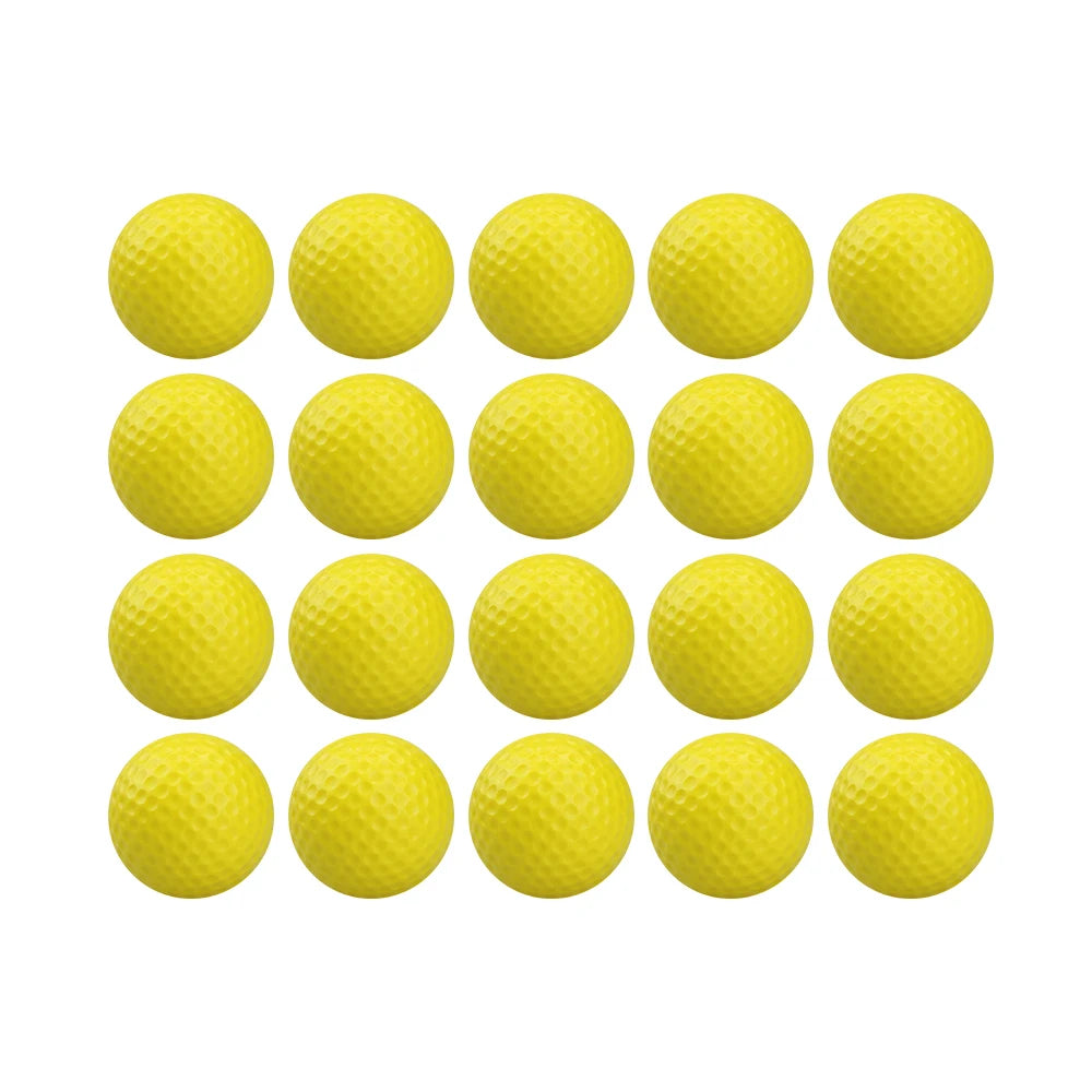 20 Pcs Color Sponge Indoor Practice PU Foam Golf Balls