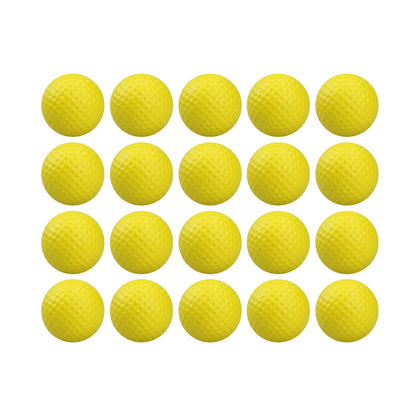 20 Pcs Color Sponge Indoor Practice PU Foam Golf Balls