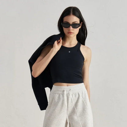 Yoga Vest Women Clothes Soft Breathable Pure Cotton Motion Fitness Womens Tops Solid Color Light Thin Wearing Outside Halter Top