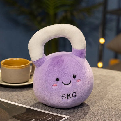New Funny Kettlebell Barbell Plush Pendant Pillow Soft Fitness Plush Toy Creative Dumbbell Plush Toy Birthday Gift